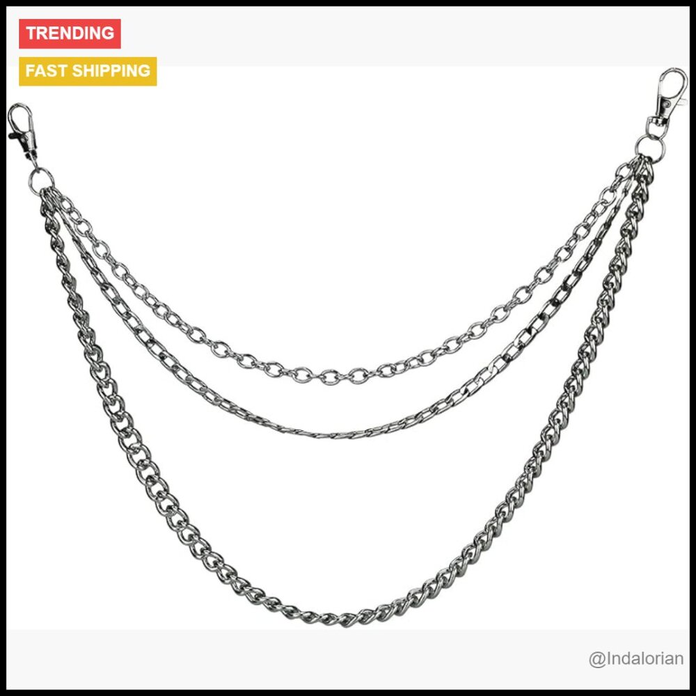 Aluminium Punk Trouser Chain With Lobster Clasp
